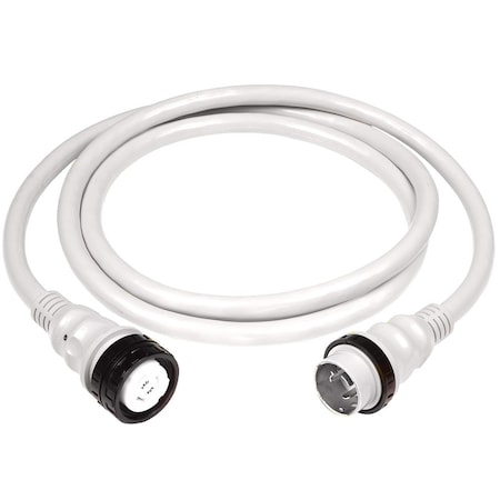 Marinco 50Amp 125/250V Shore Power Cable - 50' - White 6152SPPW